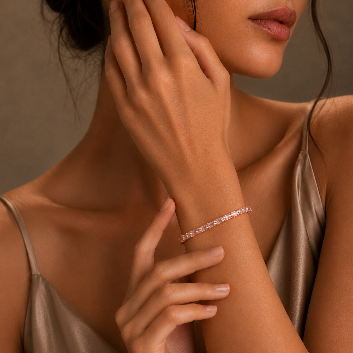 Rose Tennis Bracelet