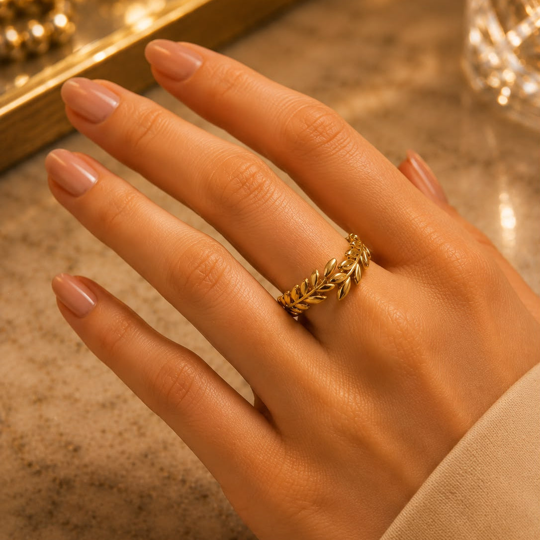Golden Leaves Ring