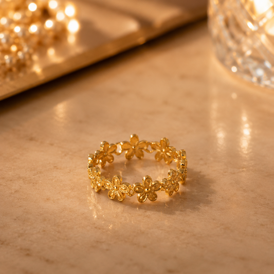 Golden Flower Ring - Small