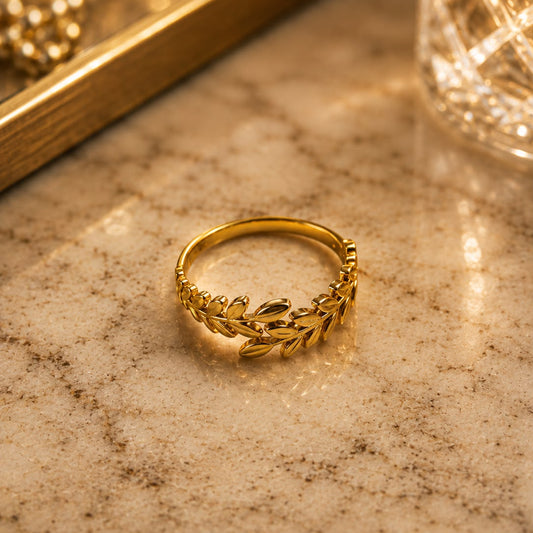 Golden Leaves Ring