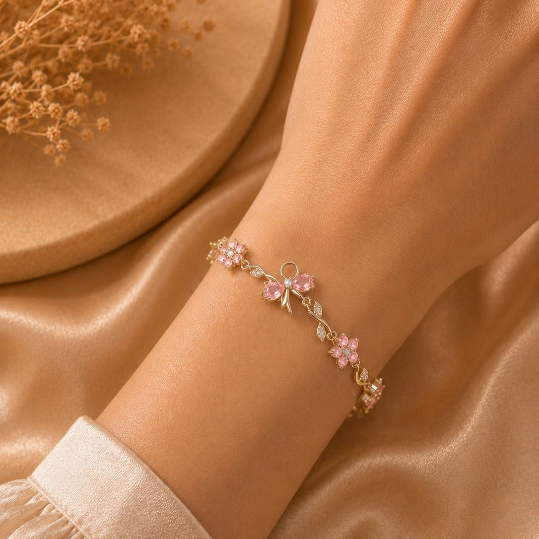 Ribbon Bracelet - Pink