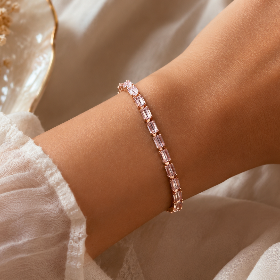 Rose Tennis Bracelet