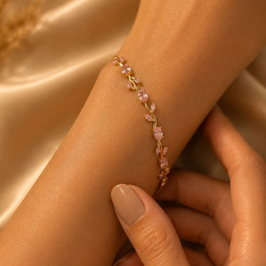 Tulip Bracelet - Blush Pink